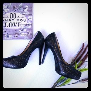 BCBG Paris Laser Cut Heels